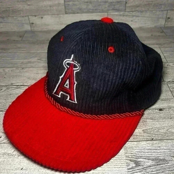 Anaheim X California Angels Hat RARE Corduroy Cap - Picture 2 of 6